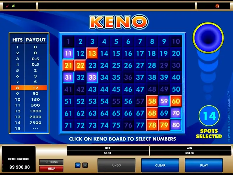 Are there any effective strategies for playing keno